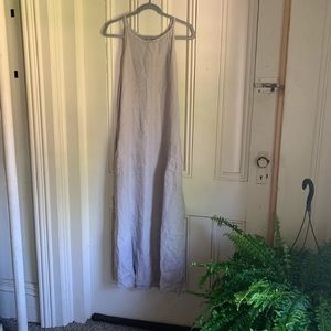 Laura Bianchi Oat Color Linen Maxi Dress POCKETS M